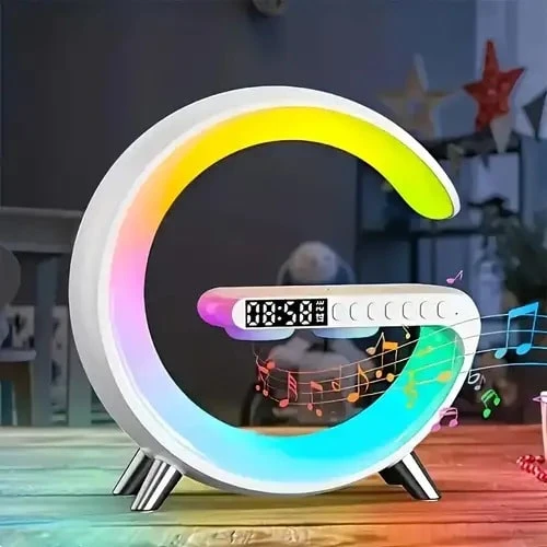 4-in-1 Wireless Charger, Mood Lamp, Bluetooth Speaker & Alarm Clock - 3