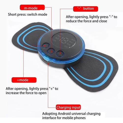 Portable Mini EMS Neck Massager – 2 Pcs - 3
